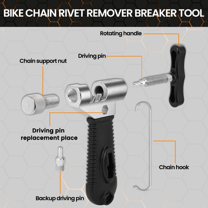 Oumers Bike Chain Repair Tools Set  Bicycle Chain Break Tool  Master Link Pliers  Bike Wear Checker Indicator Opener Closer Remover Pliers - Image 2